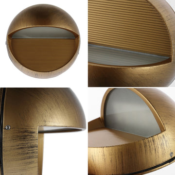 Orbe 6.25" Outdoor Metal/Glass Integrated LED Wall Sconce